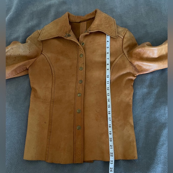 Vintage 60s 70s Leather Jacket East West Musical Instruments - Picture 4 of 10